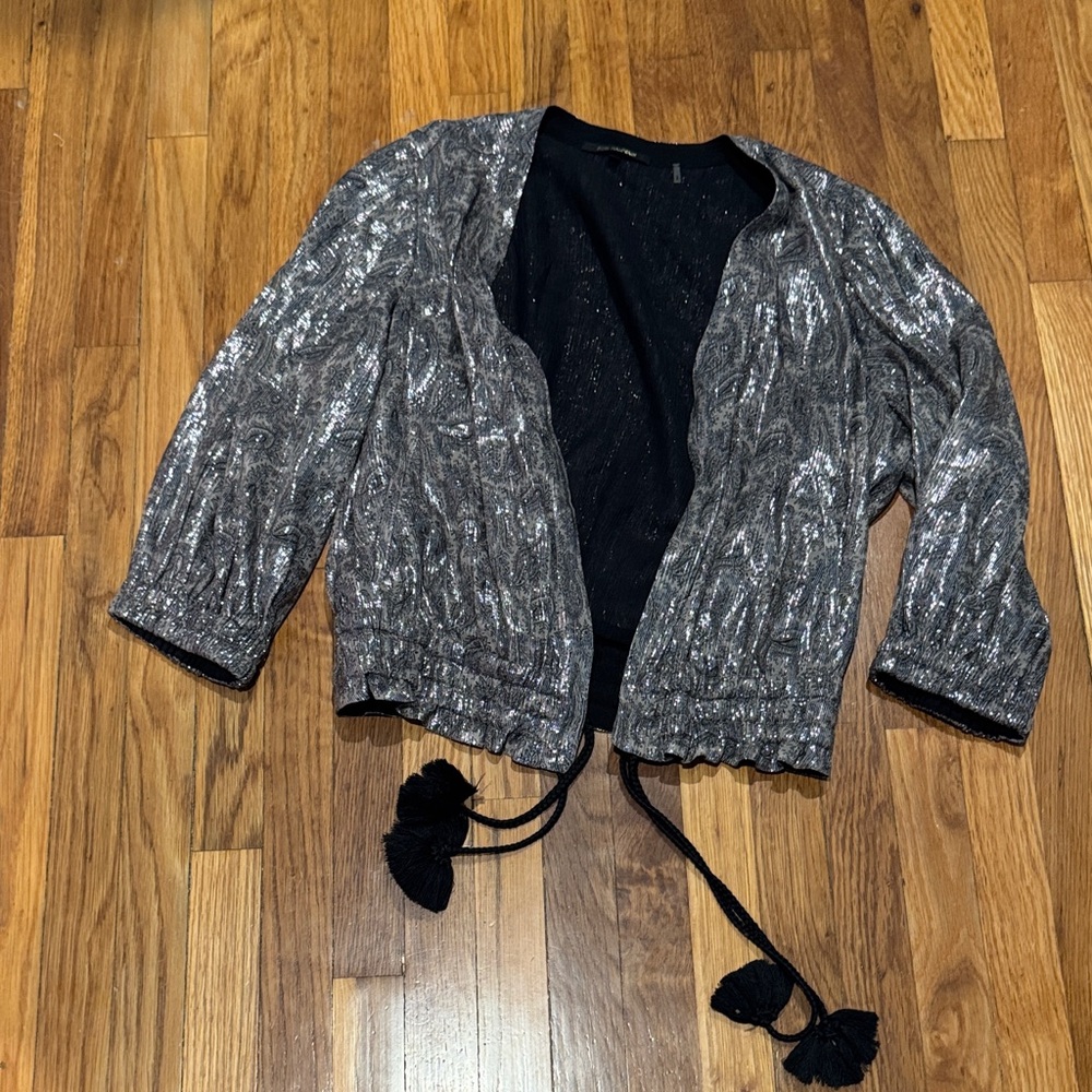 Kobi Halperin Silver and Black Women's Top